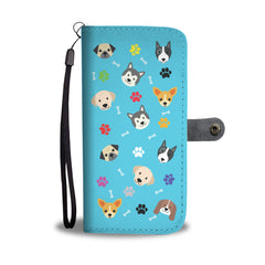 Happy Puppin Blue Phone Case Wallet