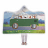Image of Dogs Driving Bus Hooded Blanket