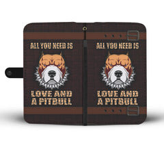 Happy Puppin Pitbull Love Phone Case Wallet