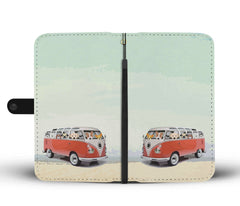 Happy Puppin Red Bus II Phone Case Wallet
