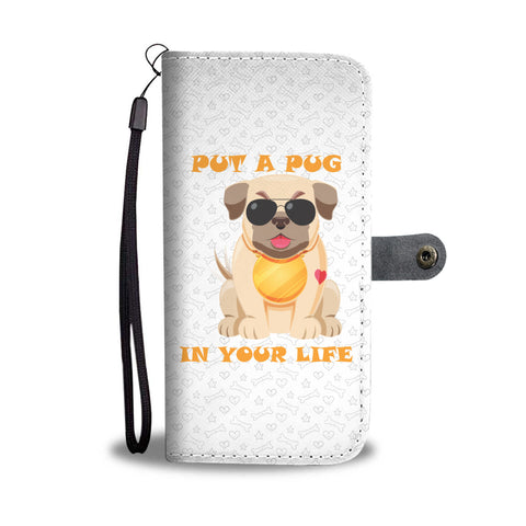 Happy Puppin Pug Phone Case Wallet