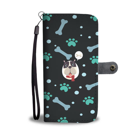 Happy Puppin Bone & Paws Phone Case Wallet