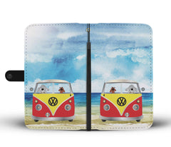 Happy Puppin Red VW Phone Case Wallet