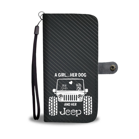 Happy Puppin Jeep Phone Case Wallet