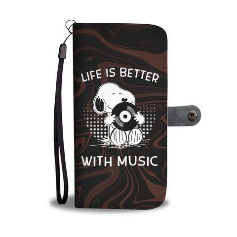 Life Is Better With Music Phone Case Wallet