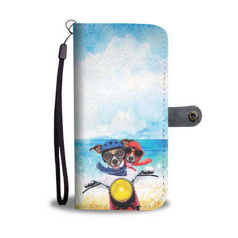 Happy Puppin Motorcycle Phone Case Wallet