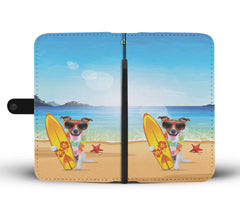 Happy Puppin Surfer Dog Phone Case Wallet