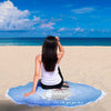 Image of Stay Happy Blue Beach Blanket