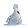 Image of Stay Happy Blue French Bulldog Hooded Blanket