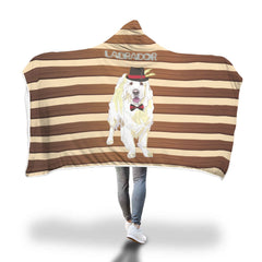 Mr Labrador Hooded Blanket